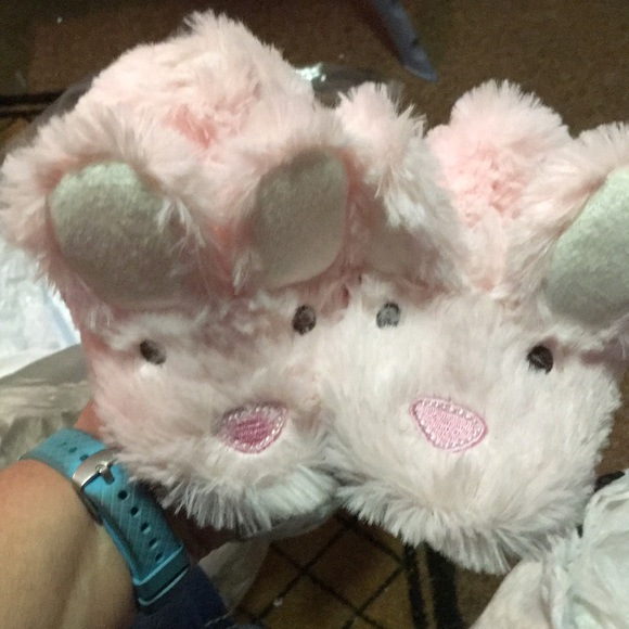 mens pink bunny slippers